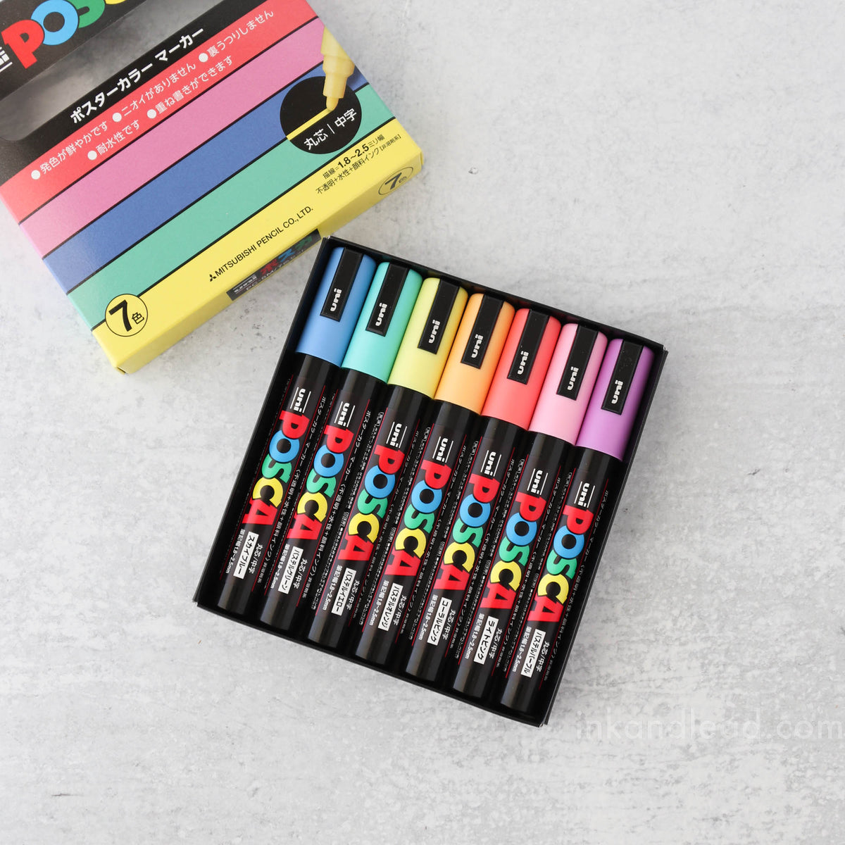 Buy 7 Pastel Posca Paint Markers, 5M Medium Posca Markers with