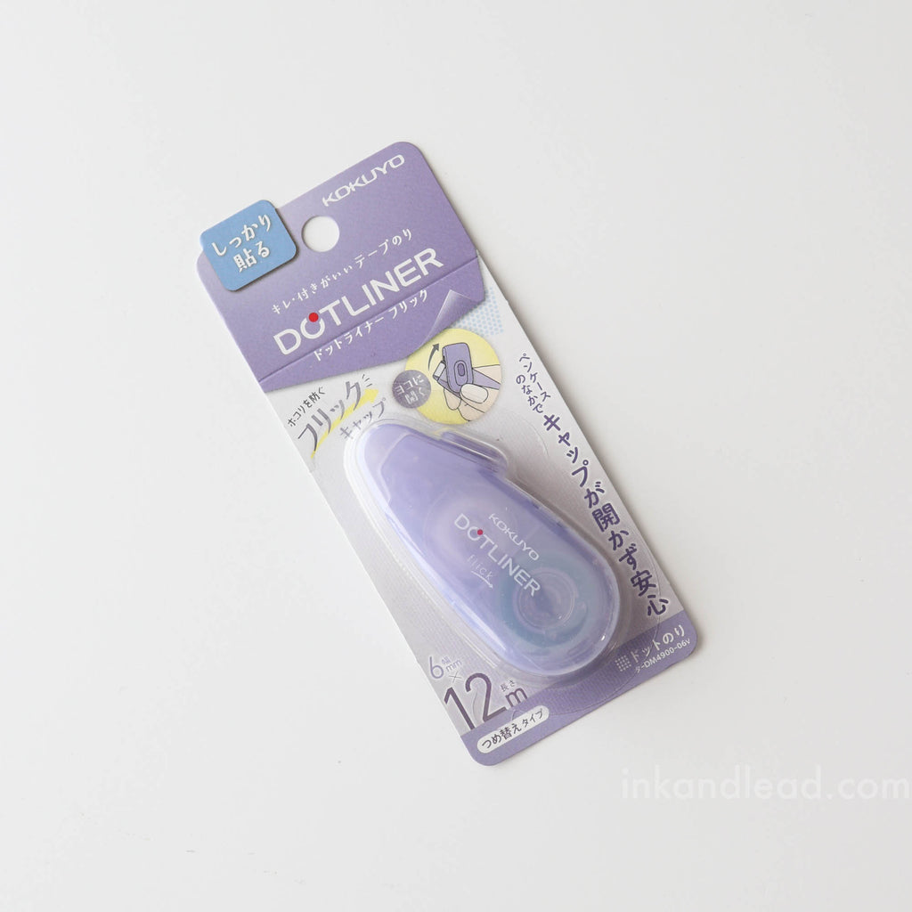 Kokuyo Dotliner Flick Adhesive Tape Roller - Lilac