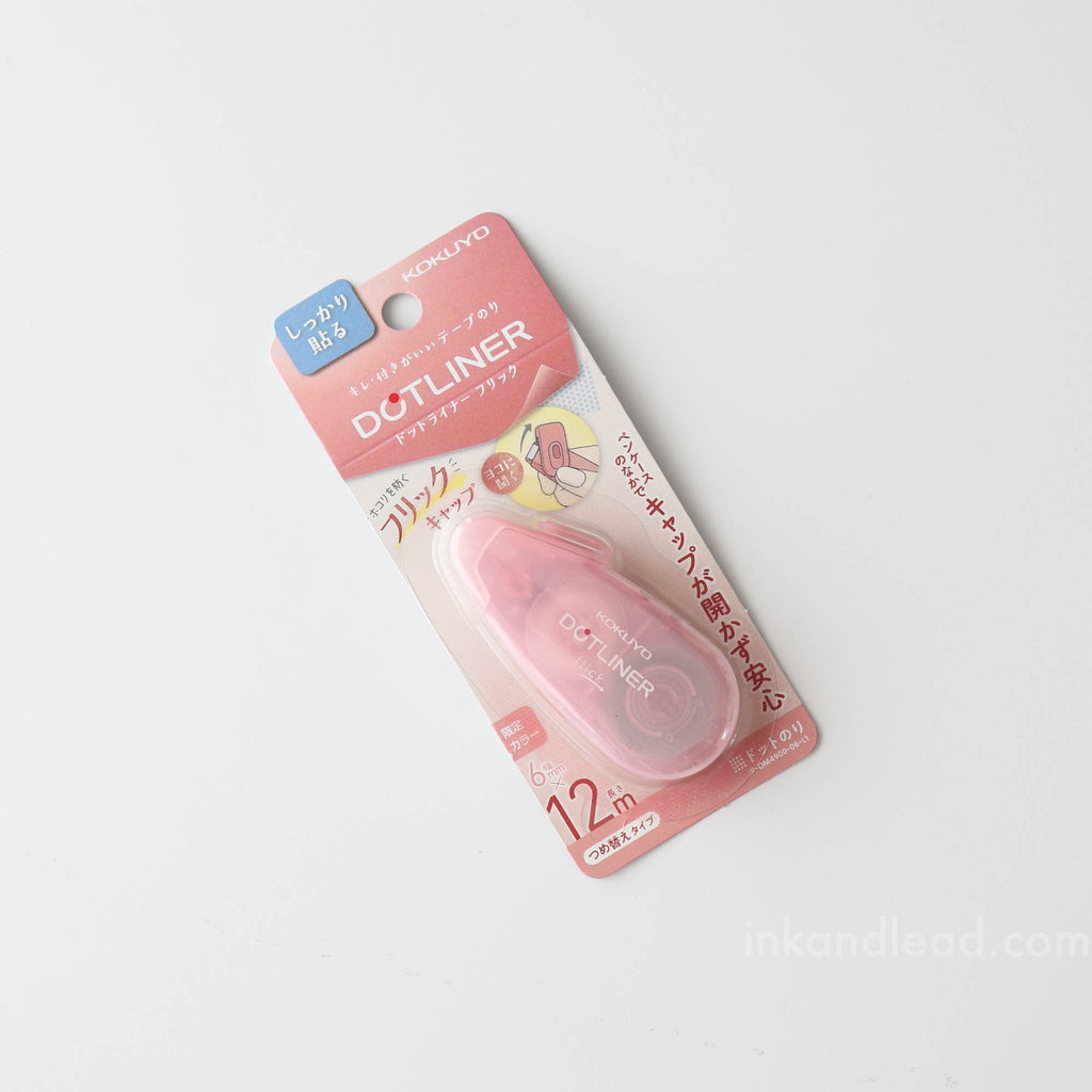 Kokuyo Dotliner Flick Adhesive Tape Roller - Pink