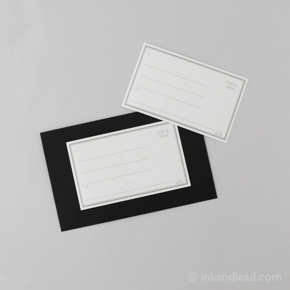 Simple Letter Set - Black Envelopes and Address Labels