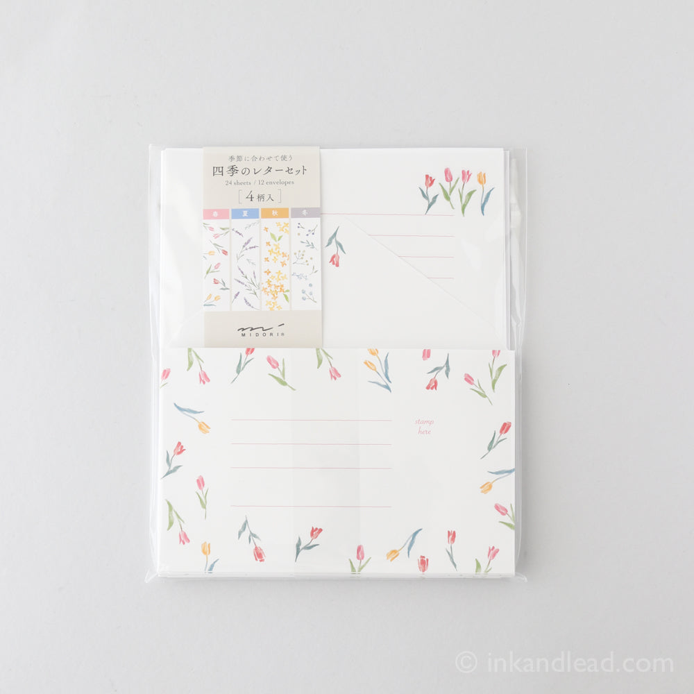 Midori Letter Set Four Seasons - Floral