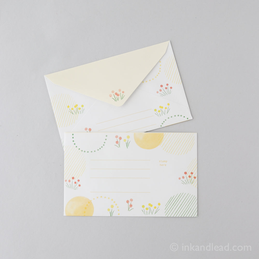 Midori Letter Set Four Seasons - Nature - Spring Envelopes