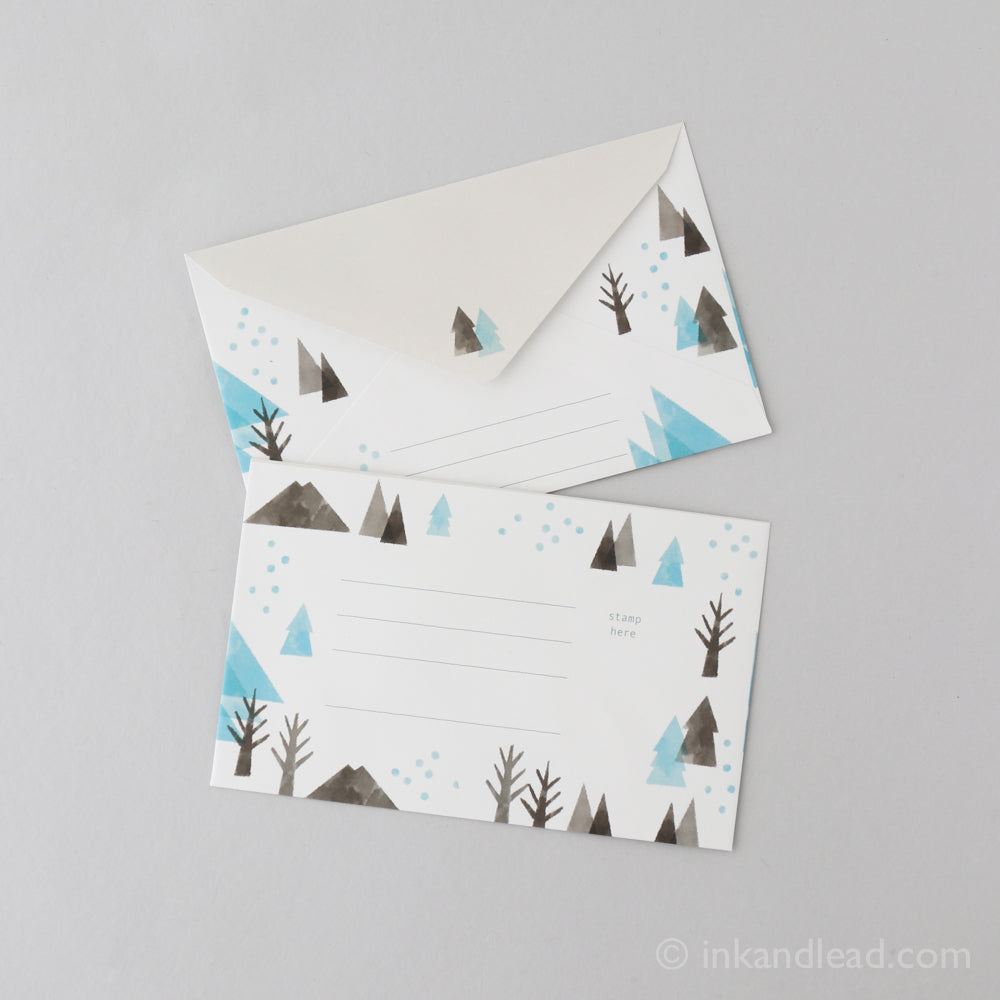 Midori Letter Set Four Seasons - Nature - Winter Envelopes