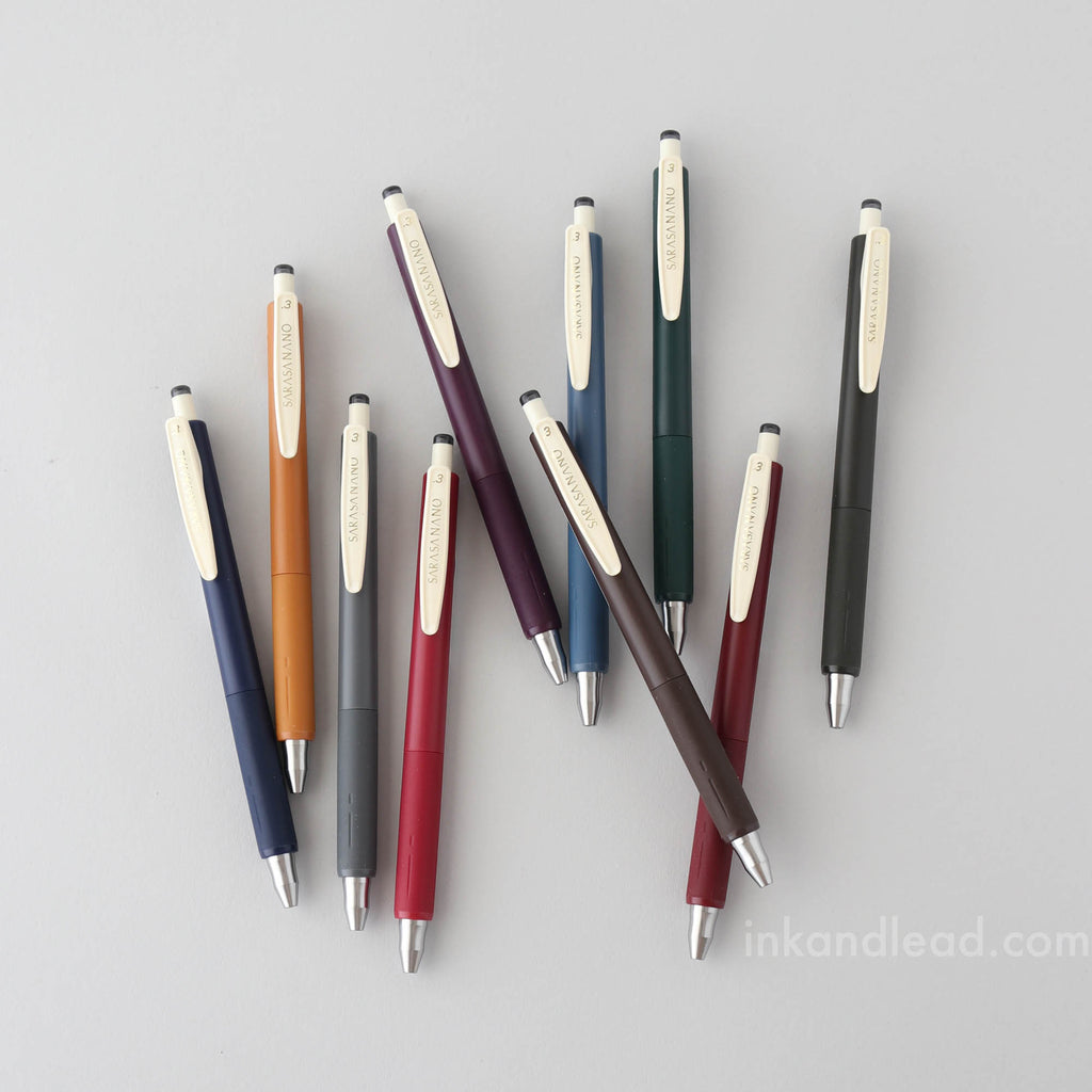 Zebra Sarasa Nano Gel Pens, 0.3 mm  - Vintage Colors