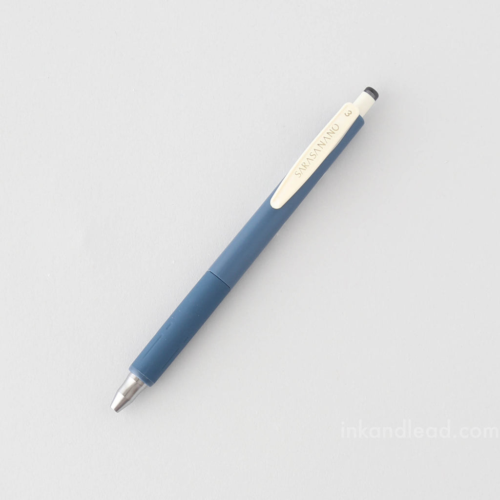 Zebra Sarasa Nano Gel Pens Vintage, 0.3 mm - Blue Gray