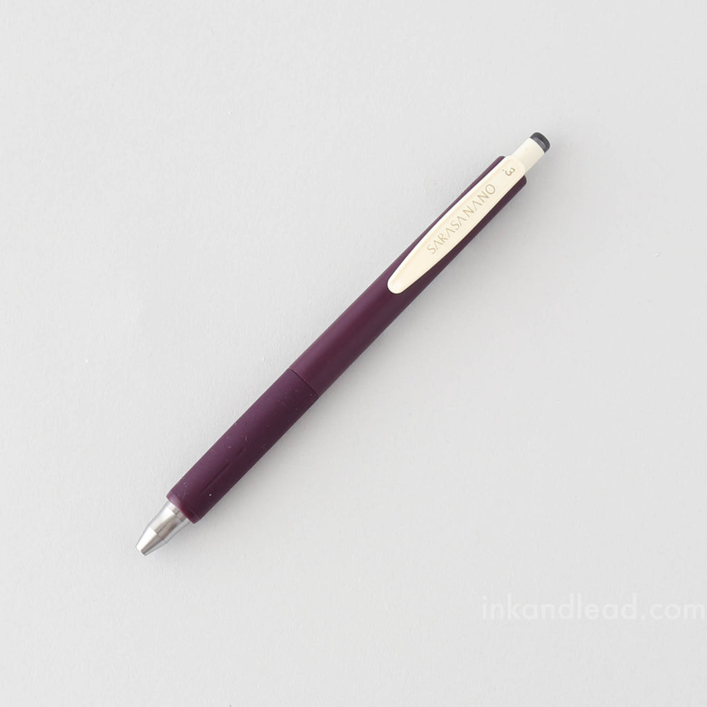 Zebra Sarasa Nano Gel Pens Vintage, 0.3 mm - Bordeaux Purple
