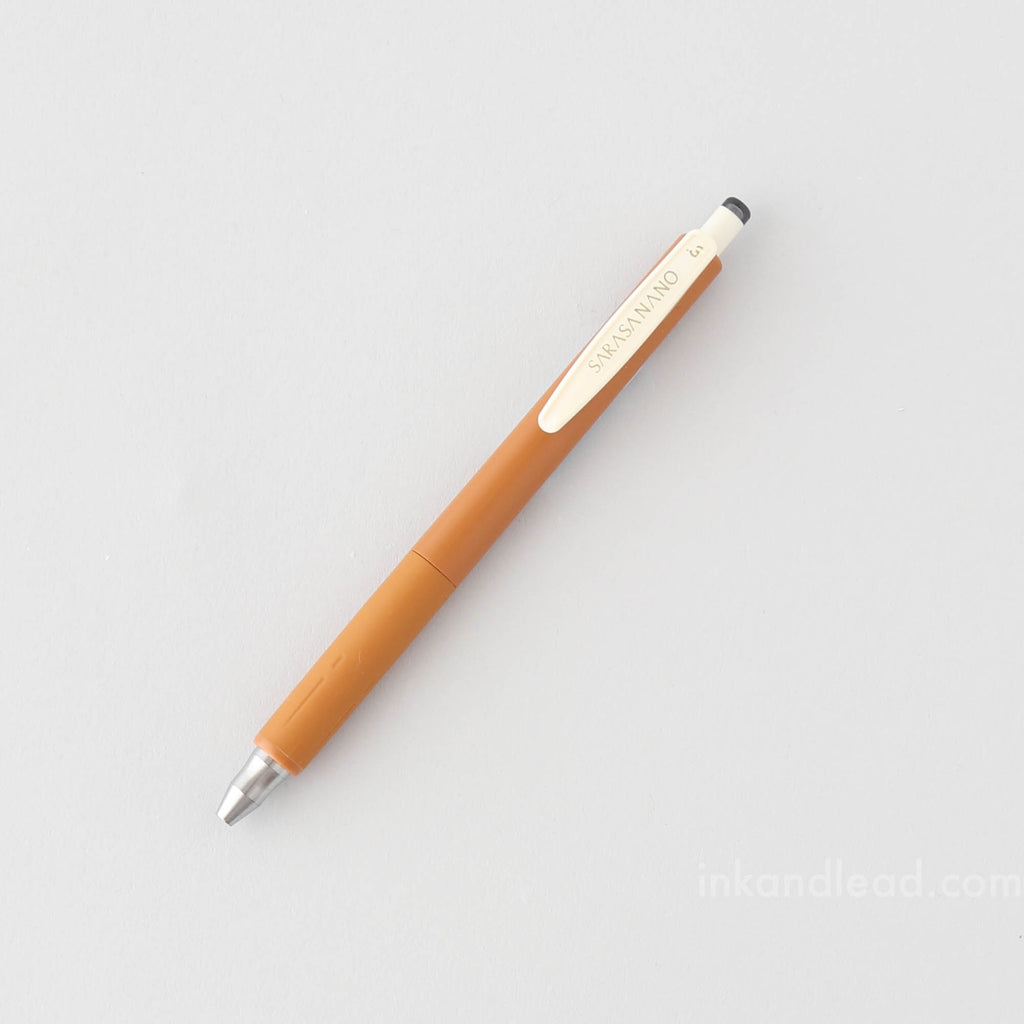 Zebra Sarasa Nano Gel Pens Vintage, 0.3 mm - Camel Yellow