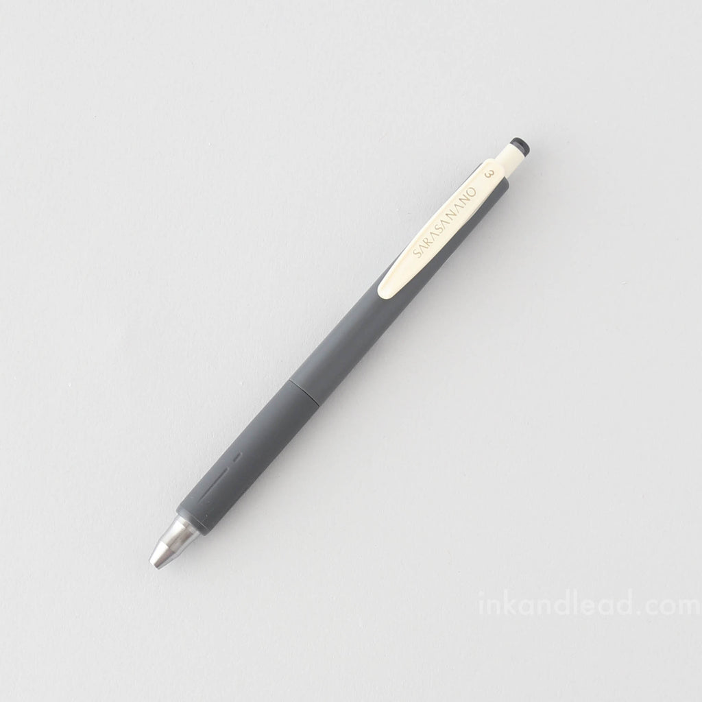 Zebra Sarasa Nano Gel Pens Vintage, 0.3 mm - Dark Gray