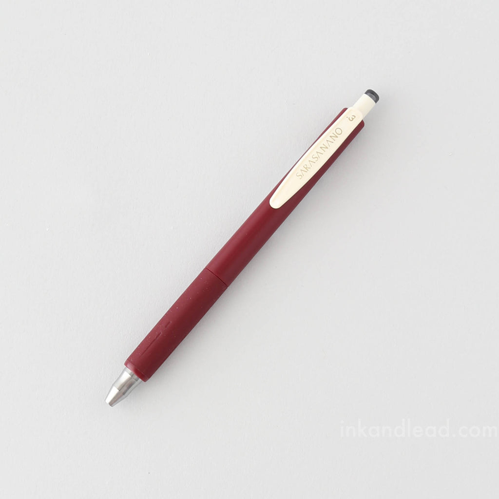 Zebra Sarasa Nano Gel Pens Vintage, 0.3 mm - Red Black