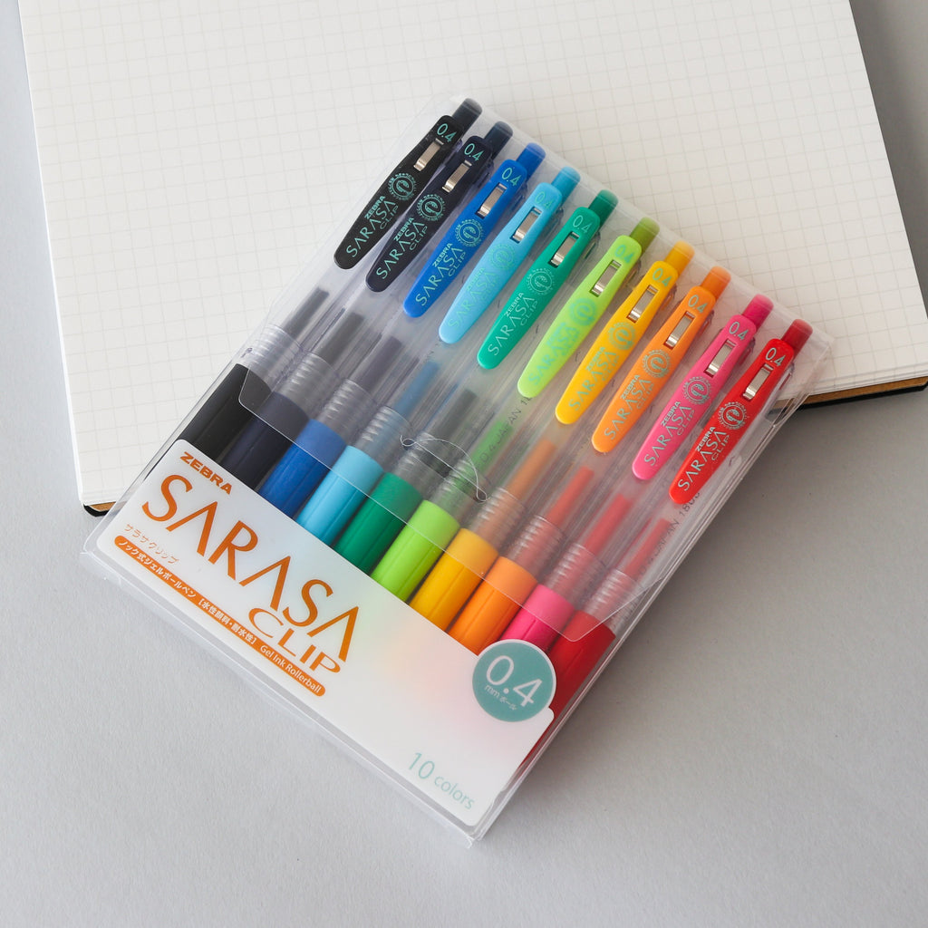 Sarasa Clip Gel Pens 0.4 mm (set of 10)