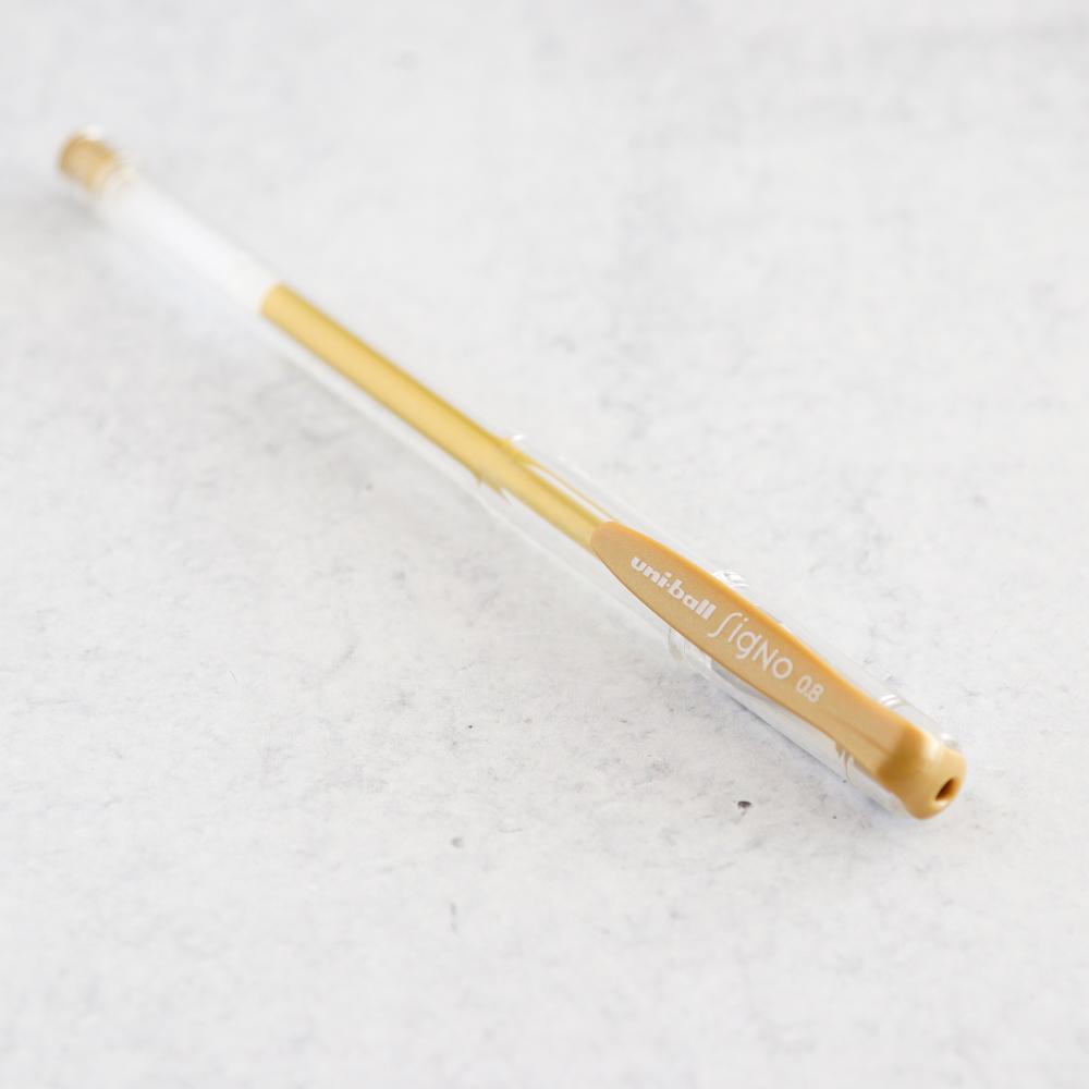 Uni-ball Signo Metallic Gold Gel Pen 0.8 mm