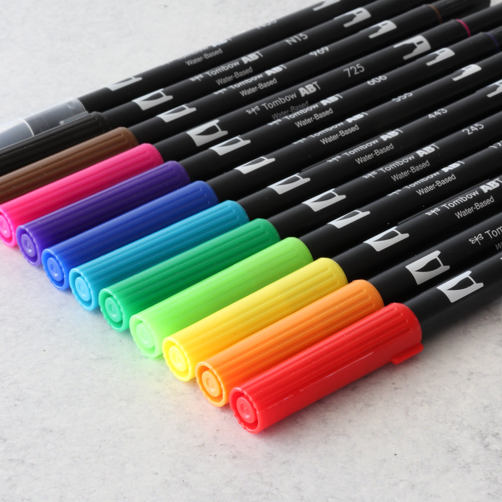 Tombow ABT Dual Brush Pen Basic (set of 12) – Ink & Lead