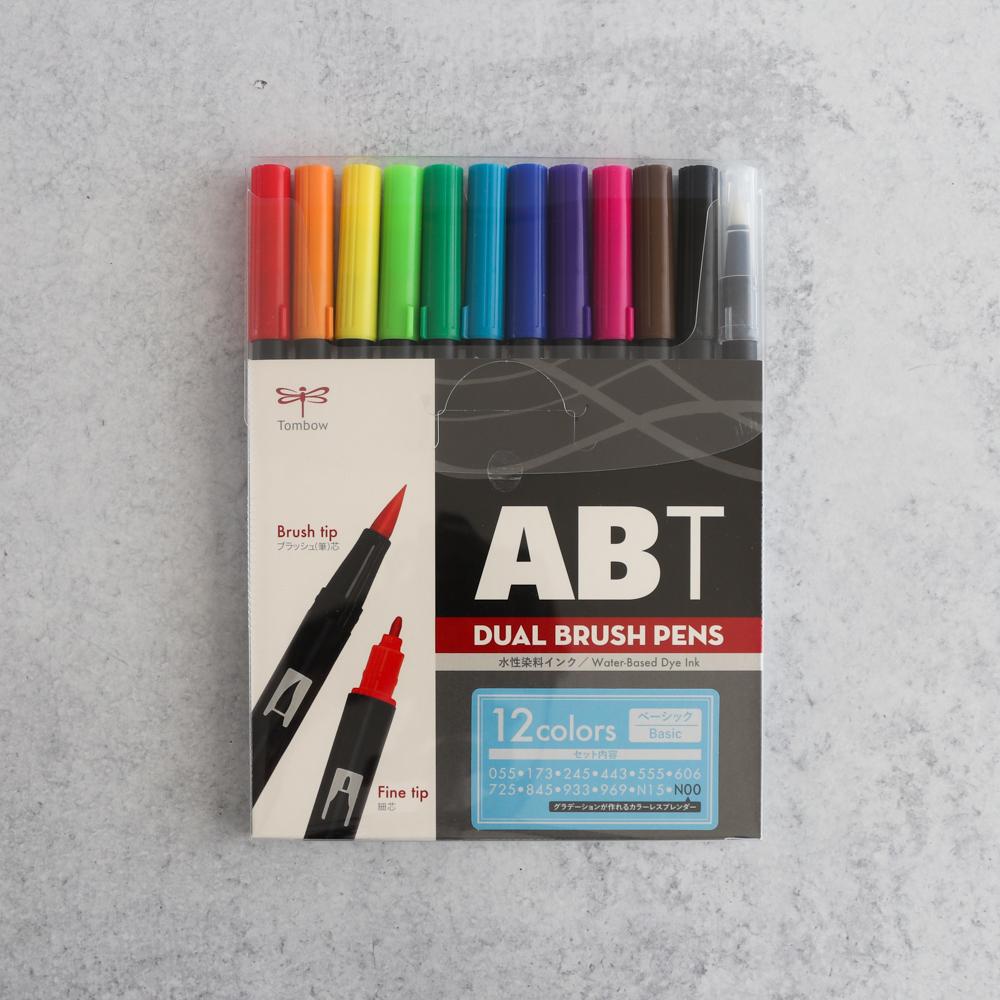 Tombow ABT Dual Brush Pen Basic (set of 12) – Ink & Lead
