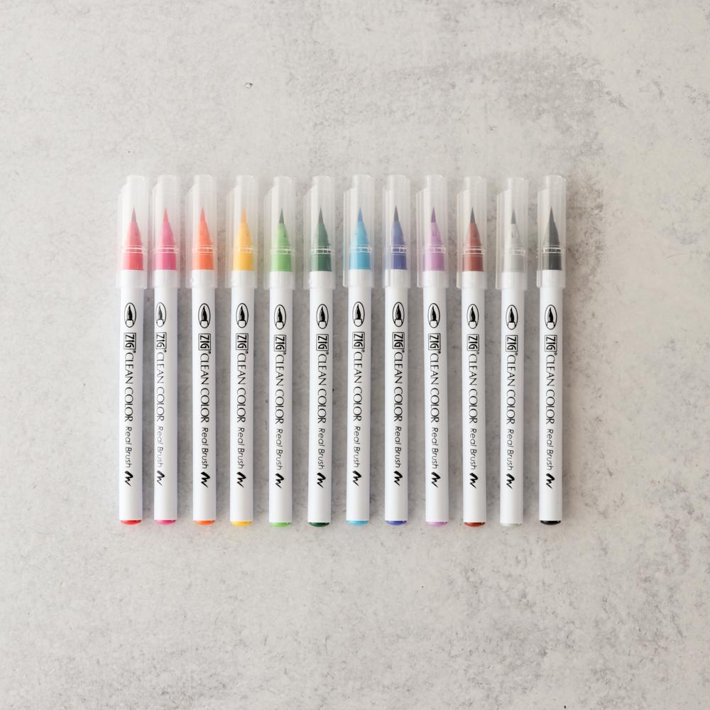 Kuretake ZIG Clean Color Real Brush Pens (set of 12)