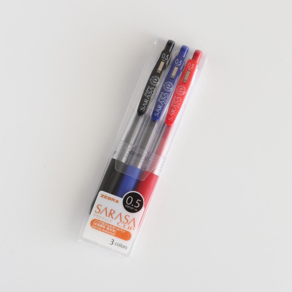 Sarasa Clip Gel Pens 0.5 mm (3 color set)