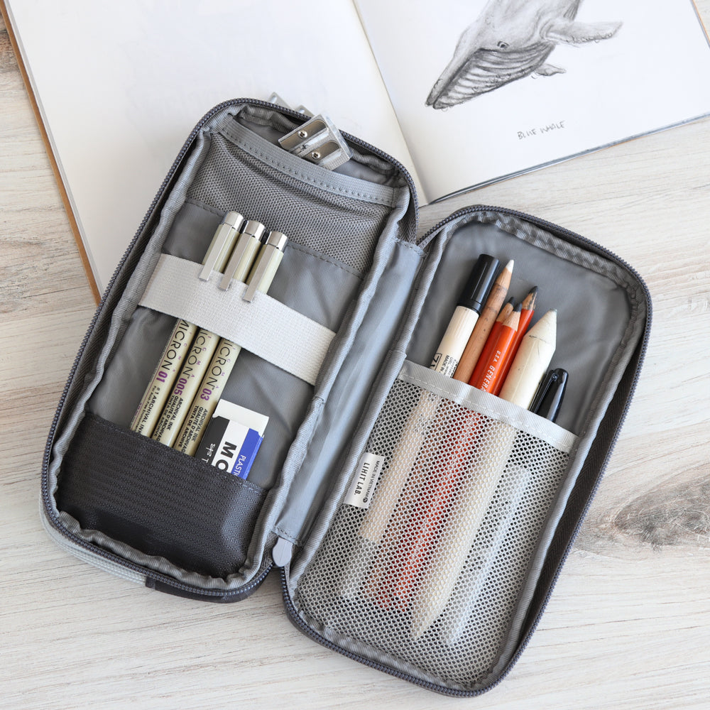 Organization Pockets in Lihit Labs Smart Double Pencil Case