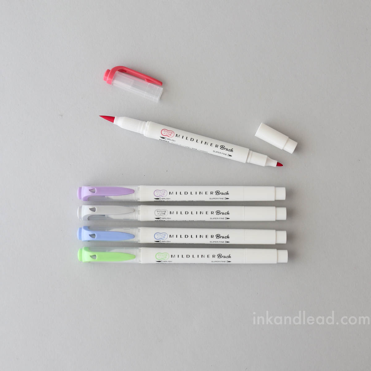 Zebra Mildliner Double-Sided Brush Pens - Cool & Refined (set of 5