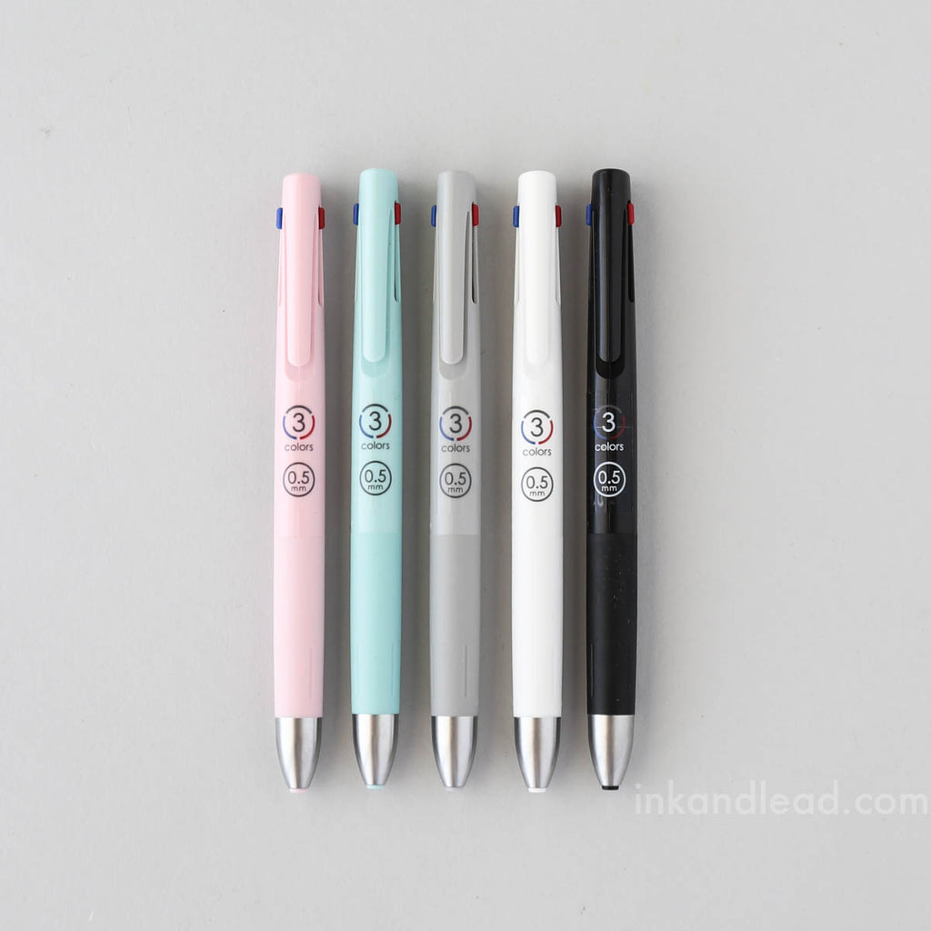 Zebra Blen 3C 3 Color Ballpoint Multi Pen - 0.5 mm - Pink