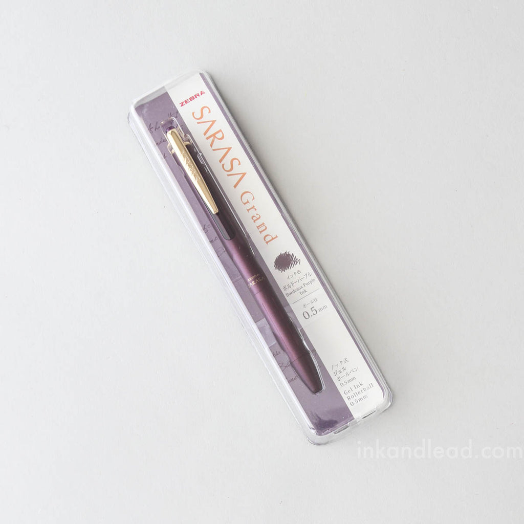 Zebra Sarasa Grand Gel Pen 0.5 mm - Bordeaux Purple - Packaging