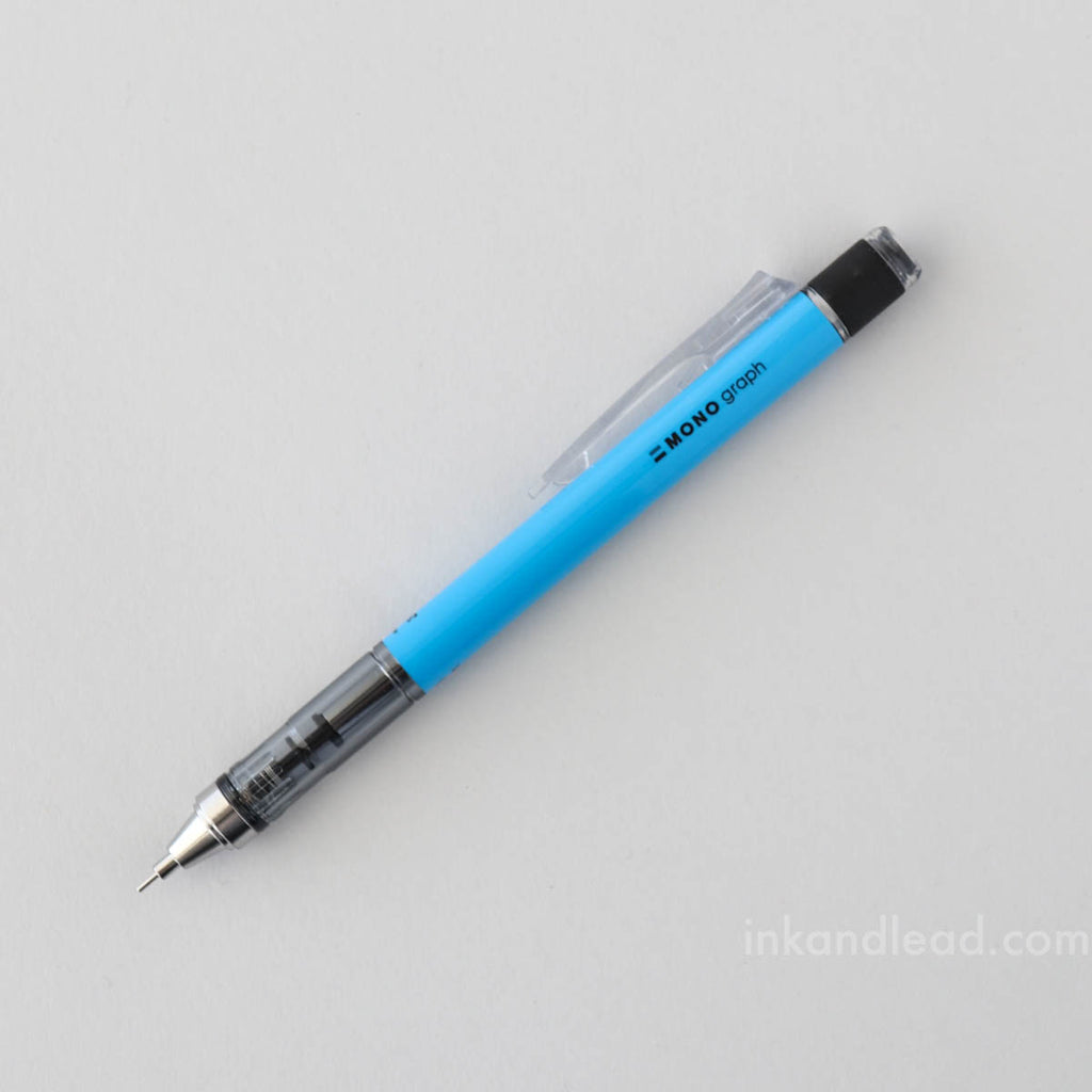 Tombow MONO Graph Mechanical Pencil, 0.5 mm - Neon Blue