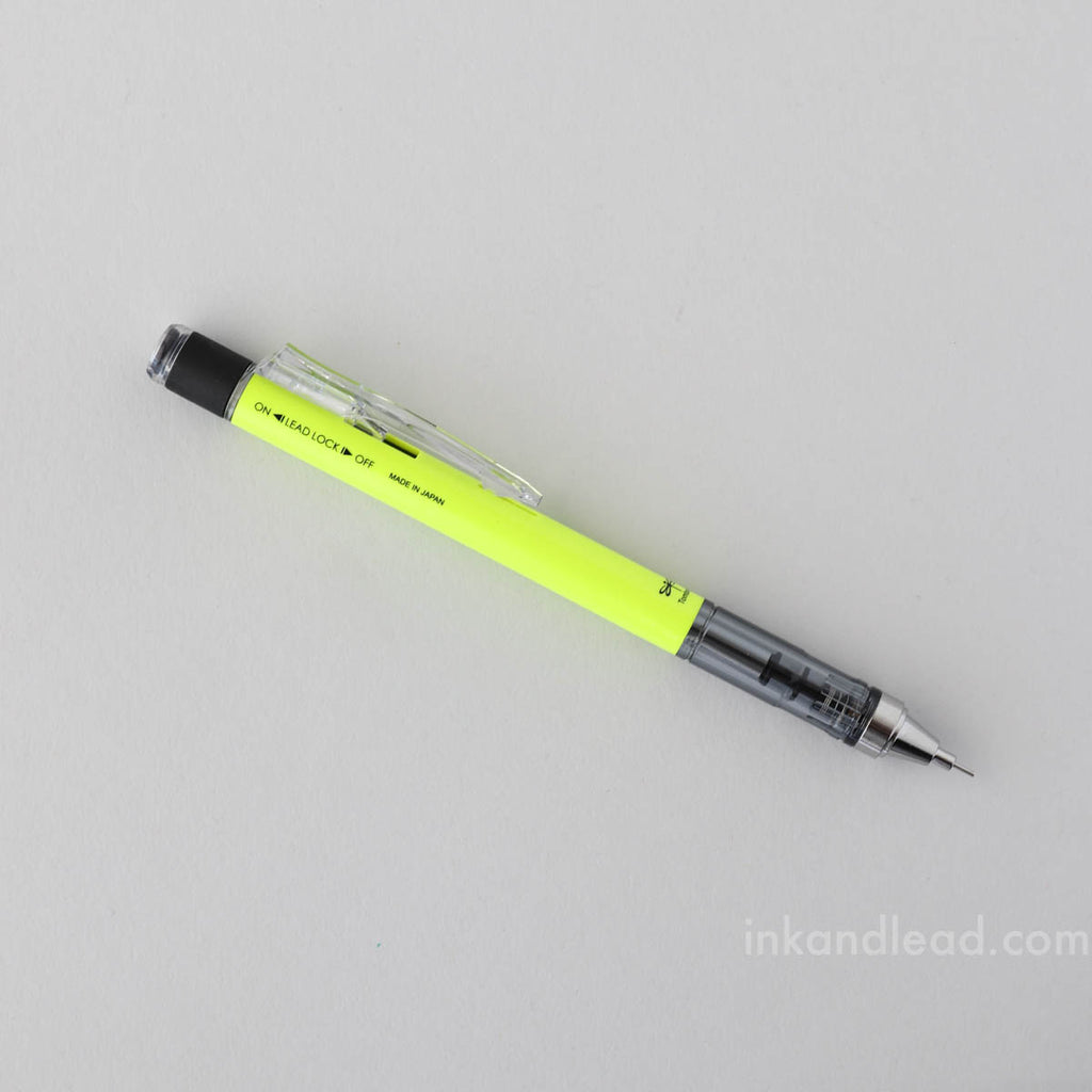 Tombow MONO Graph Mechanical Pencil, 0.5 mm - Neon Yellow - Lead Lock