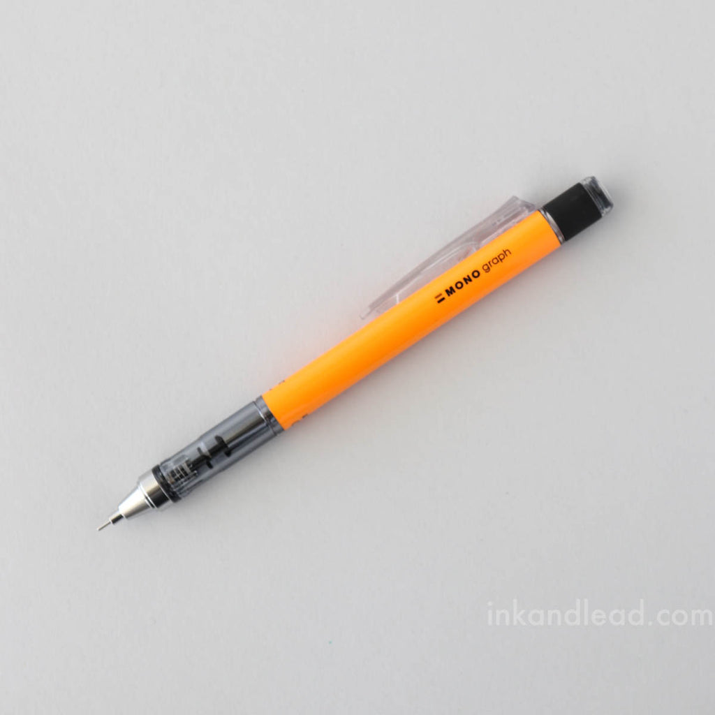 Tombow MONO Graph Mechanical Pencil, 0.5 mm - Neon Orange