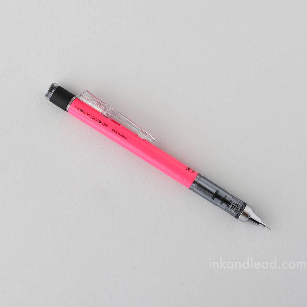 Tombow MONO Graph Mechanical Pencil, 0.5 mm - Neon Pink - Lead Lock