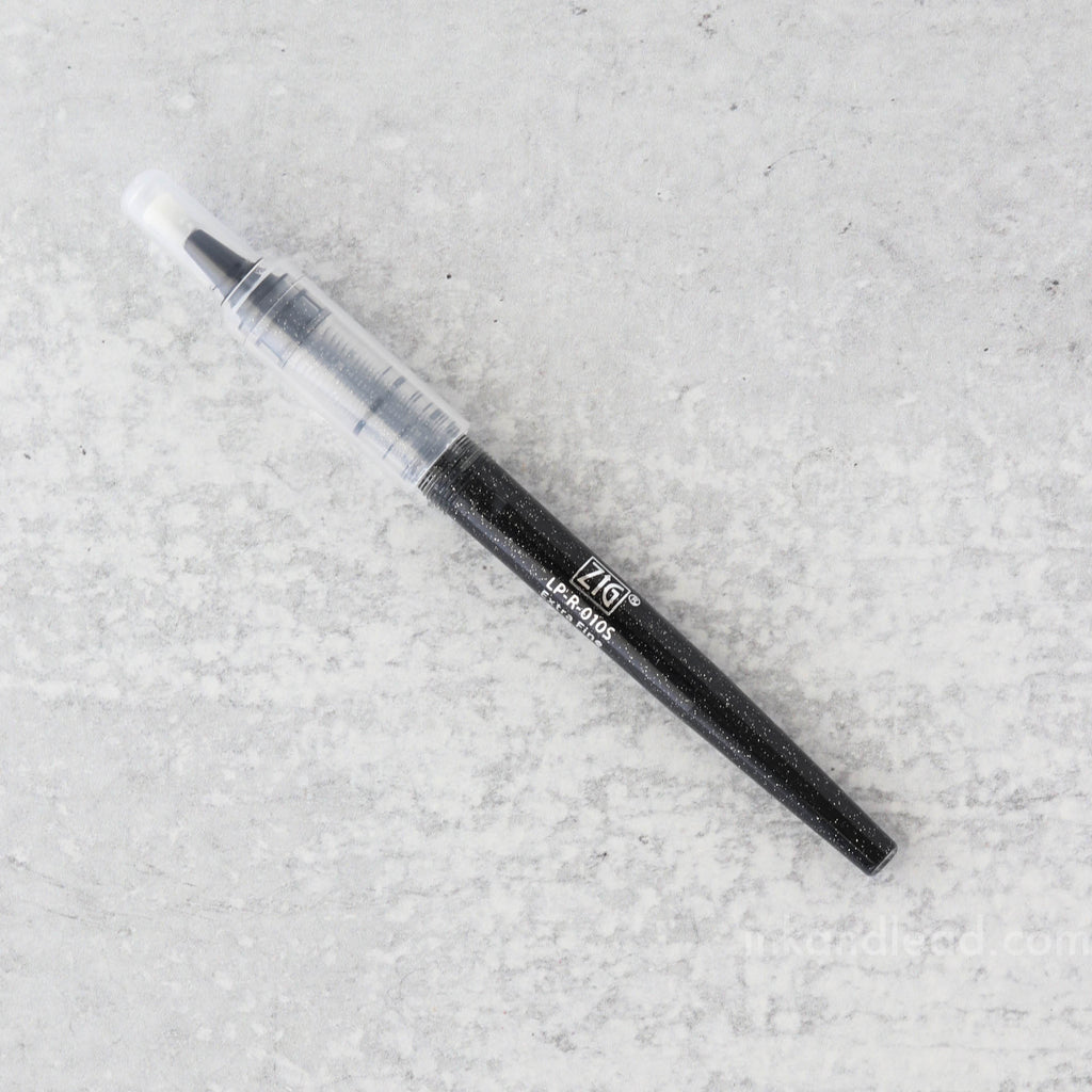 Kuretake Zig Cocoiro Letter Pen Refill, Extra Fine Brush - Black