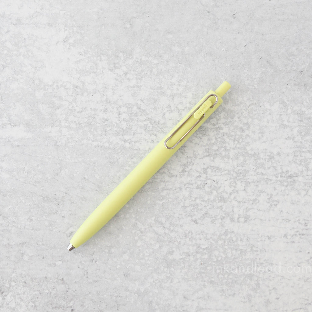 Uniball One F 0.38 mm Gel Pen - Faded Yellow (Black Ink)