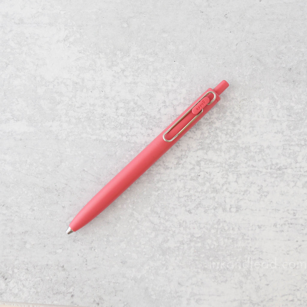 Uniball One F 0.5 mm Gel Pen - Faded Red (Black Ink)