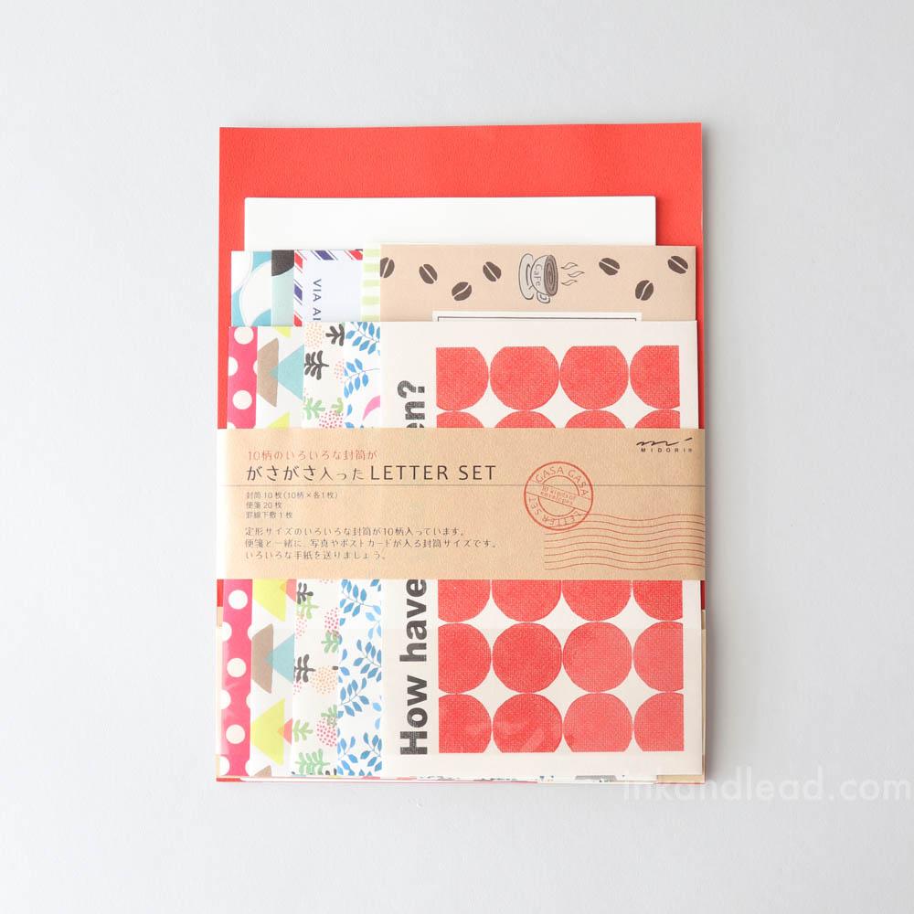 Midori Letter Set 10 Pattern Envelopes