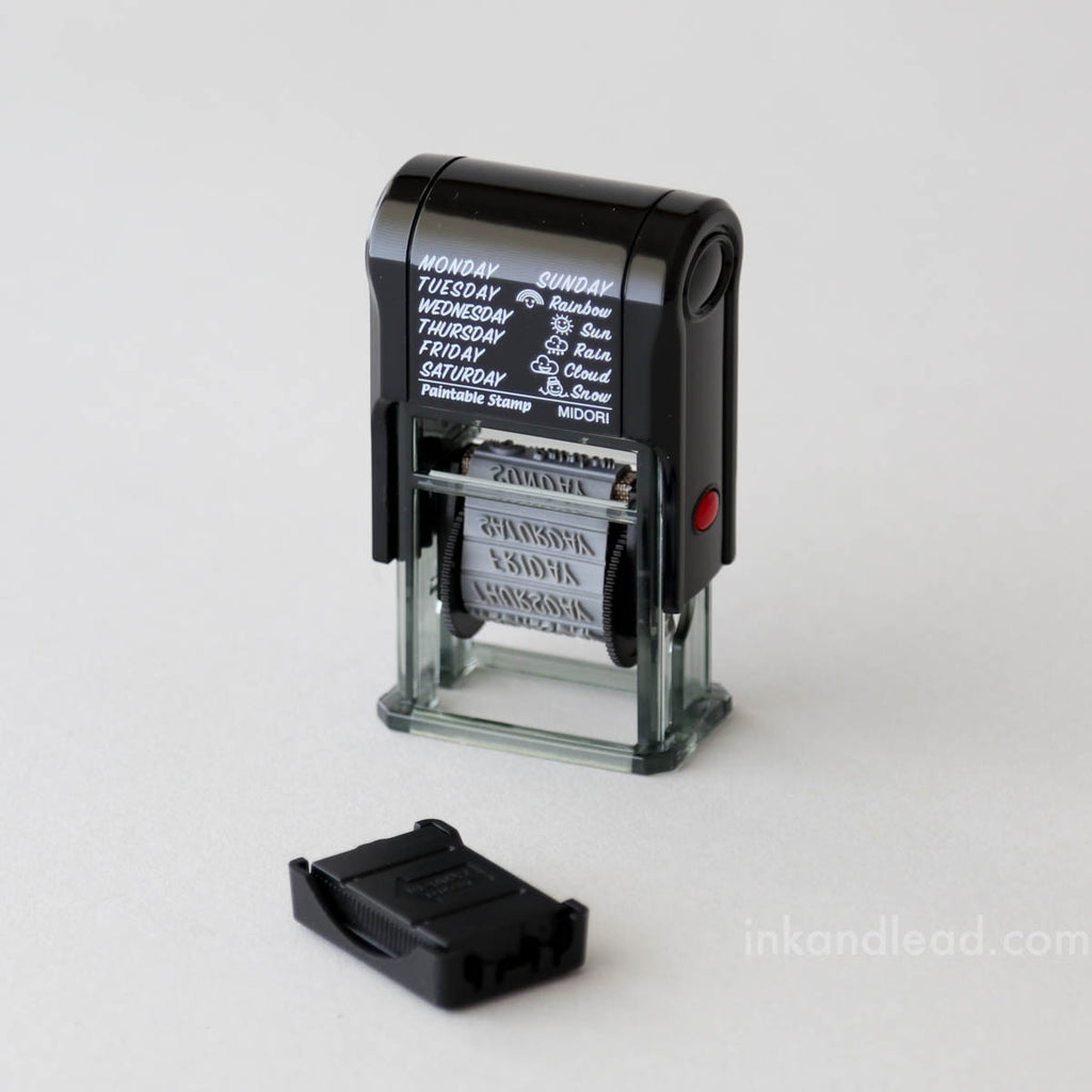 Midori Self-Inking Rotating Stamp - Day and Weather