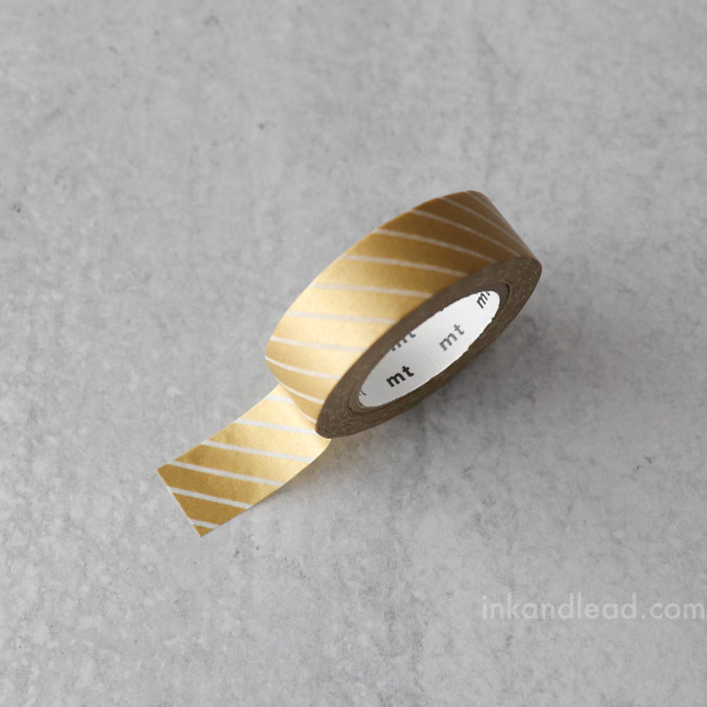 MT Patterns Washi Tape - Stripe Gold