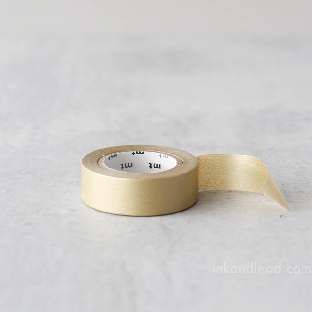 MT Solids Washi Paper Masking Tape 3/5 x 11 yd Gold (MT01P205)