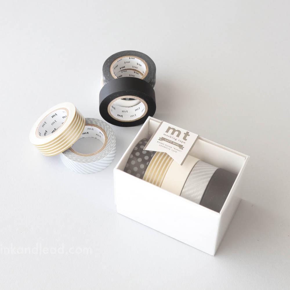 MT Japanese Washi Masking Tape Gift Box Monotone 2 Tape Set MT05G008