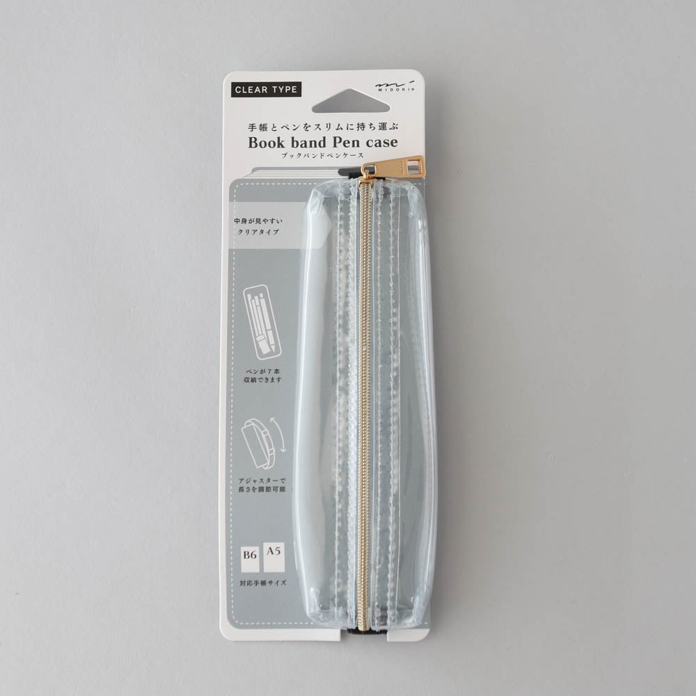 Clear Type Book Band Pen Case by Midori