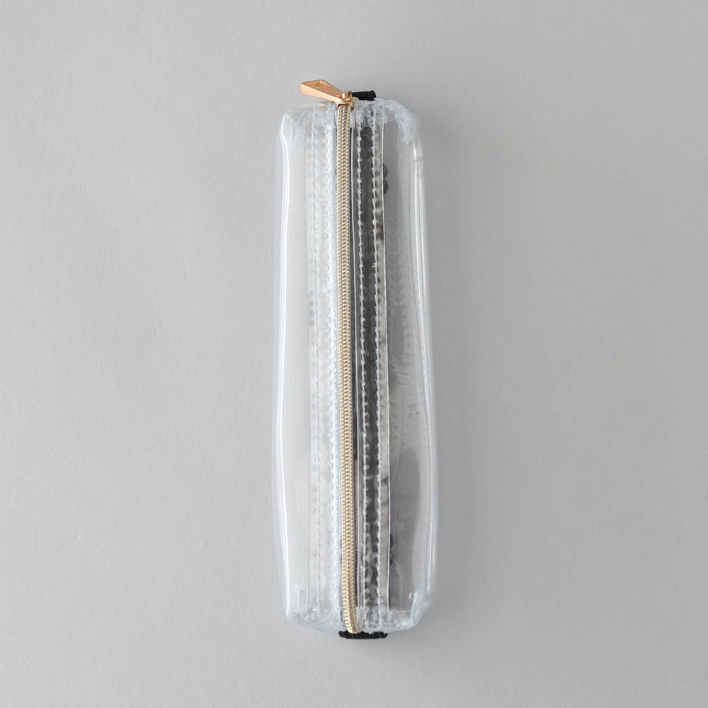 Clear Zippered Book Band Pen and Pencil Case