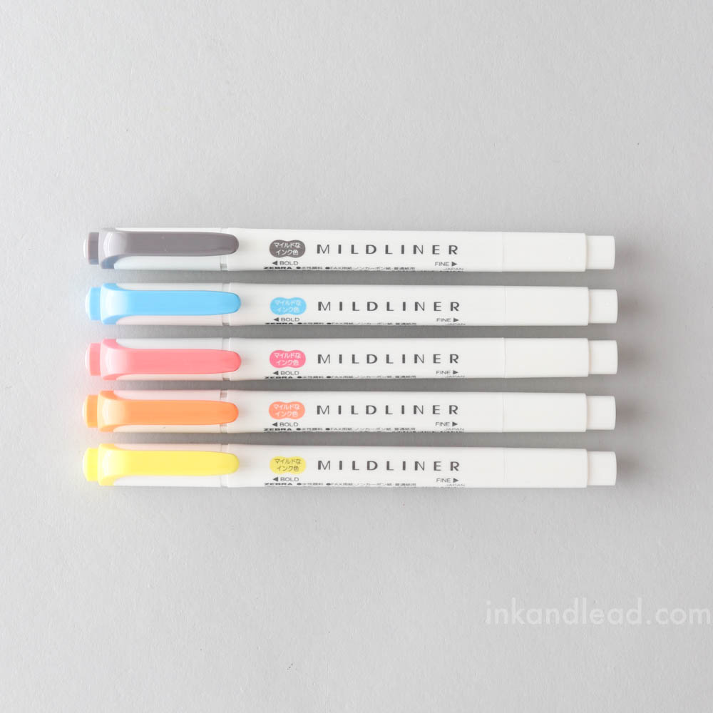 Zebra Mildliner Double Tip Highlighter - Gentle Mild (5 color set) – Ink &  Lead