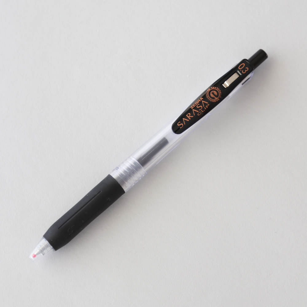 Zebra Sarasa Clip Gel Pen - 0.3 mm - Black
