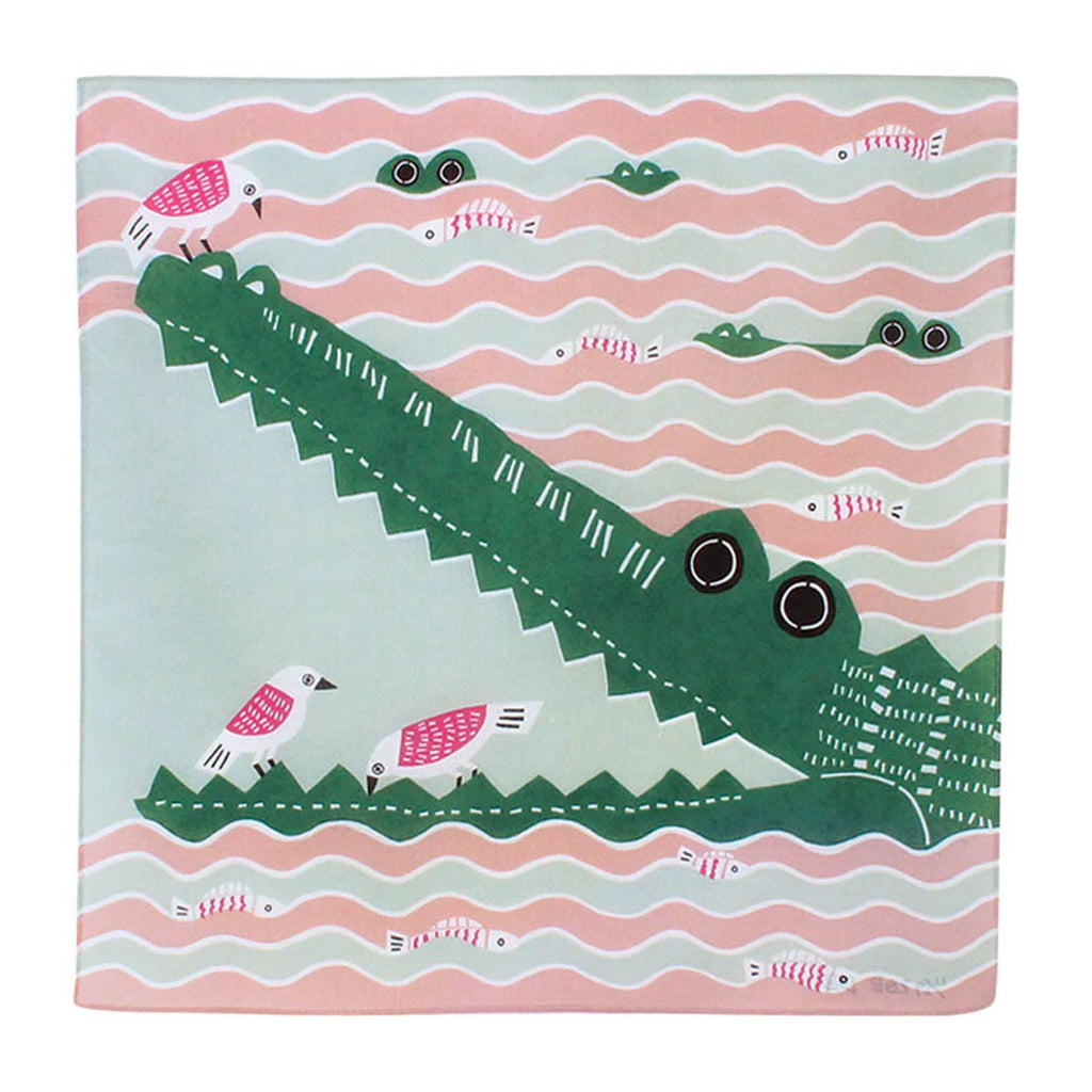 Pink Crocodile Furoshiki Cloth Wrap, 50 cm