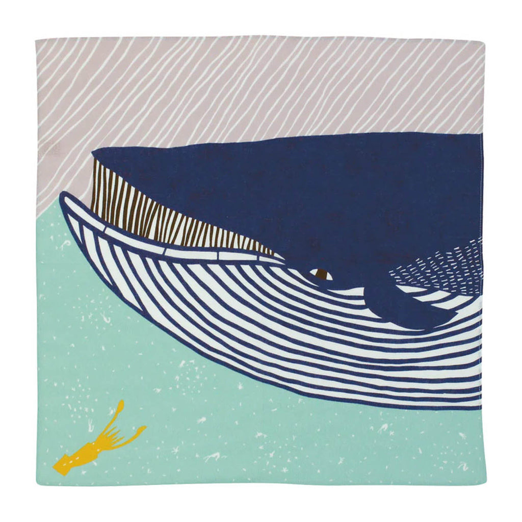 Blue Whale Furoshiki Cloth Wrap, 50 cm