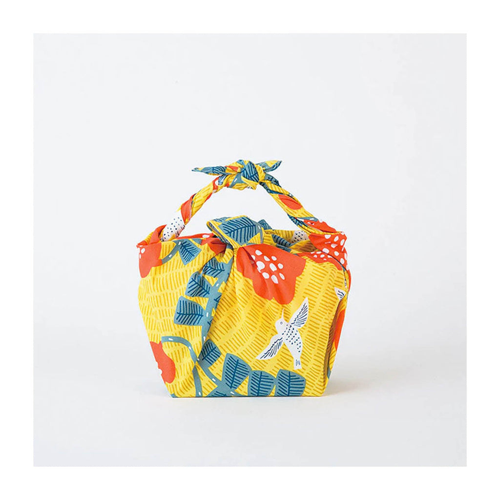 Musubi Furoshiki Cloth Wrap, 70 cm, Hummingbird - Yellow
