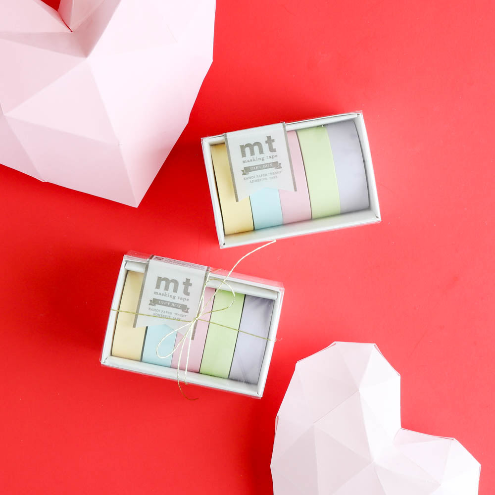 5 rolls - mt Monotone Gift Box Set - Japanese Washi Tape